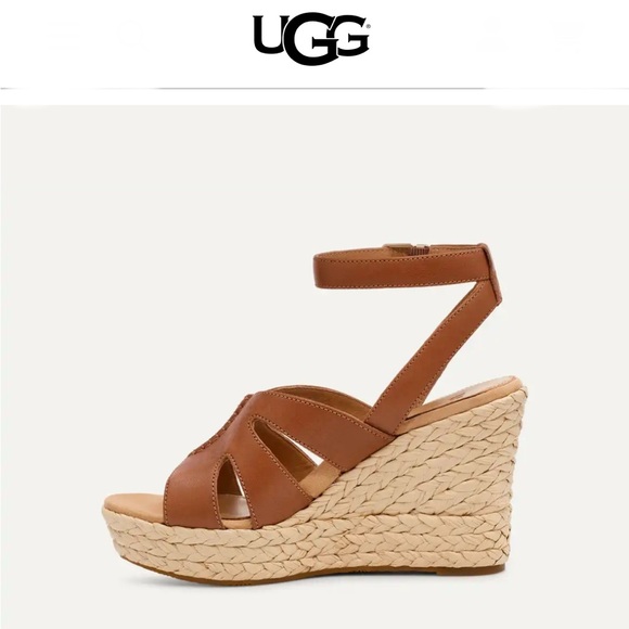 UGG Careena Tan Wedge Sandals - Picture 4 of 16